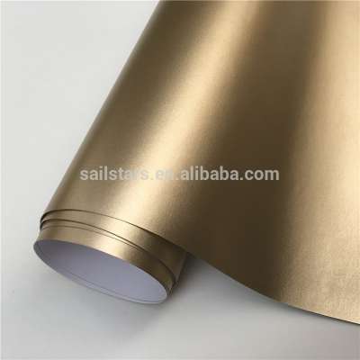 Best Quality Matte Chrome Metallic Champagne Gold Vinyl Wrap For Car Wrapping